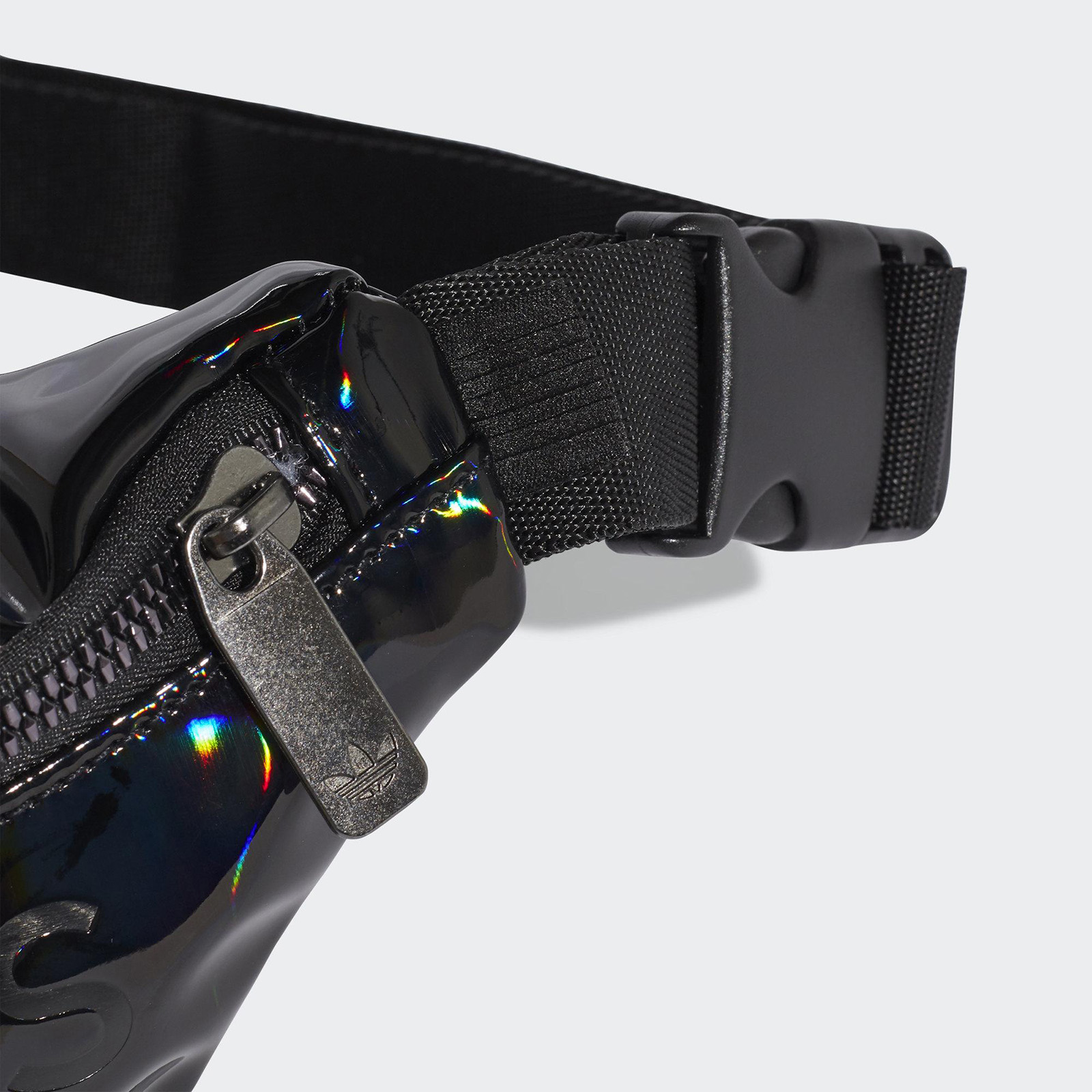 adidas 腰包Original Waist Bag 男女款愛迪達斜背外出輕便亮面小包黑