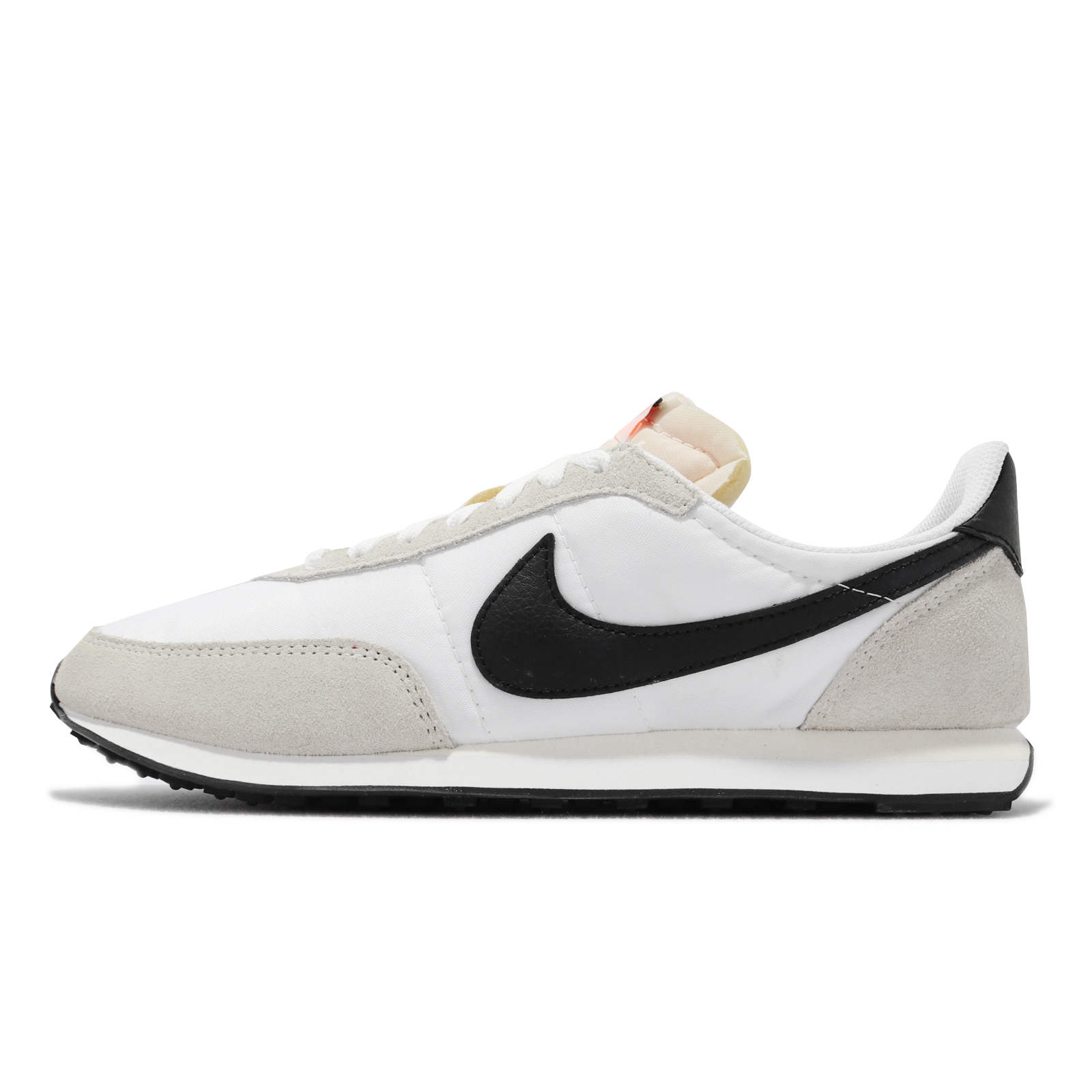 Nike 休閒鞋 Waffle Trainer 2 男女鞋 經典款 復古鞋型 舒適 情侶穿搭 麂皮 米白 黑 DH1349-100 28cm WHITE/BLACK
